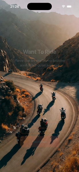 Want To Ride - Écran d'accueil